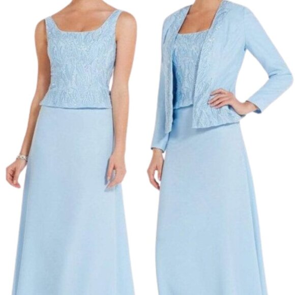 NWT Alyce Paris 29953 Mother of the Bride Dress Blue Size 4 - Picture 2 of 8